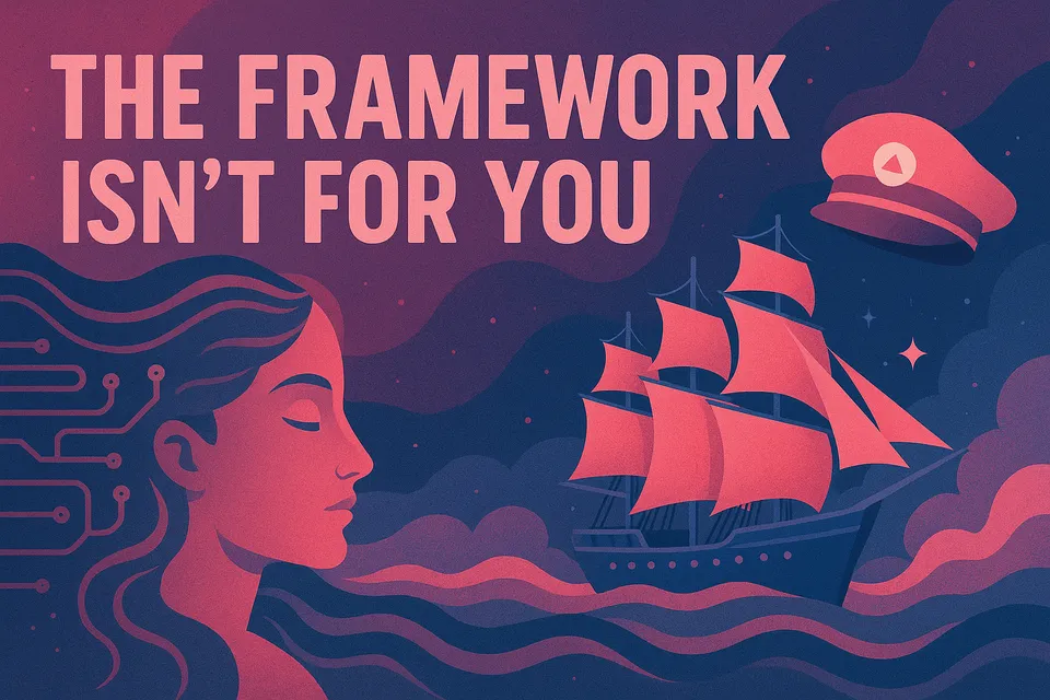The framework isn’t for you. You’re just along for the voyage. image